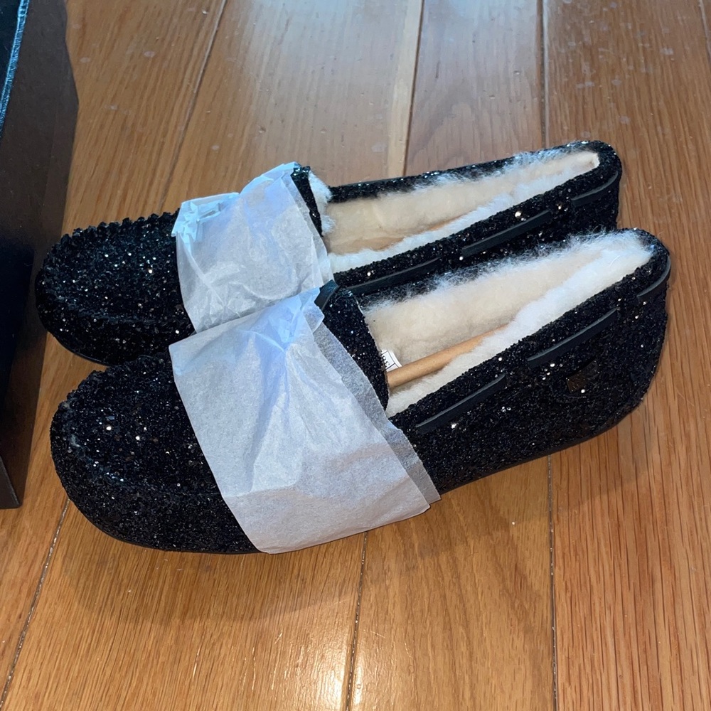 Australia Luxe Collective Black Space Dust Moccasins 7 NIB $185 - Picture 4 of 7